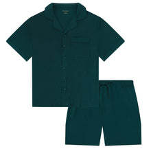 Load image into Gallery viewer, MIDNIGHT JEWEL (EMERALD GREEN) - Men's Two Piece Short Matching Pyjama Set
