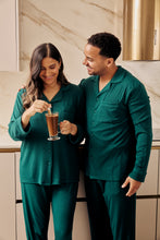 Load image into Gallery viewer, MIDNIGHT JEWEL (EMERALD GREEN) - Women's Two Piece Long Matching Pyjama Set