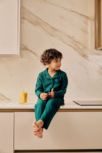 Load image into Gallery viewer, MIDNIGHT JEWEL (EMERALD GREEN) - Children's Two Piece Long Matching Pyjama Set