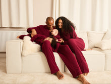Load image into Gallery viewer, MIDNIGHT JEWEL (RICH BURGUNDY) - Baby's One Piece Long Matching Pyjama Set