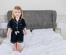 Load image into Gallery viewer, SWEET DREAMS (Black) - Girl&#39;s Two Piece Matching Pyjama Set
