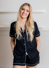 Load image into Gallery viewer, SWEET DREAMS (Black) - Women's Two Piece Matching Pyjama Set