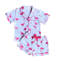 Load image into Gallery viewer, FLAMINGO - Girl's Two Piece Matching Pyjama Set