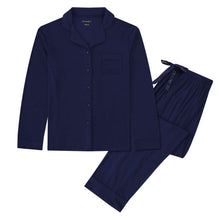 Load image into Gallery viewer, MIDNIGHT JEWEL (SAPPHIRE BLUE) - Women's Two Piece Long Matching Pyjama Set
