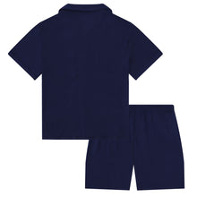 Load image into Gallery viewer, MIDNIGHT JEWEL (SAPPHIRE BLUE) - Men's Two Piece Short Matching Pyjama Set
