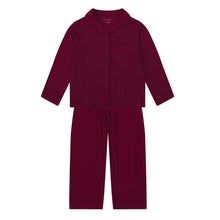 Load image into Gallery viewer, MIDNIGHT JEWEL (RICH BURGUNDY) - Children's Two Piece Long Matching Pyjama Set
