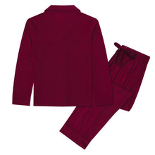 Load image into Gallery viewer, MIDNIGHT JEWEL (RICH BURGUNDY) - Men's Two Piece Long Matching Pyjama Set
