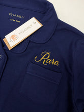 Load image into Gallery viewer, MIDNIGHT JEWEL (SAPPHIRE BLUE) - Baby's One Piece Long Matching Pyjama Set
