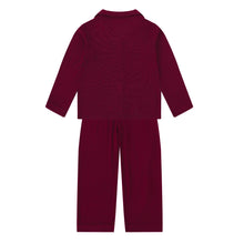 Load image into Gallery viewer, MIDNIGHT JEWEL (RICH BURGUNDY) - Children's Two Piece Long Matching Pyjama Set
