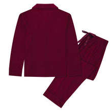 Load image into Gallery viewer, MIDNIGHT JEWEL (RICH BURGUNDY) - Women's Two Piece Long Matching Pyjama Set
