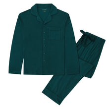 Load image into Gallery viewer, MIDNIGHT JEWEL (EMERALD GREEN) - Men's Two Piece Long Matching Pyjama Set
