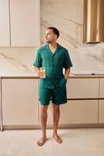 Load image into Gallery viewer, MIDNIGHT JEWEL (EMERALD GREEN) - Men's Two Piece Short Matching Pyjama Set
