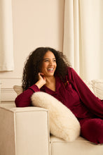 Load image into Gallery viewer, MIDNIGHT JEWEL (RICH BURGUNDY) - Women's Two Piece Long Matching Pyjama Set
