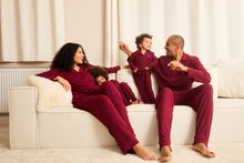 Load image into Gallery viewer, MIDNIGHT JEWEL (RICH BURGUNDY) - Women's Two Piece Long Matching Pyjama Set
