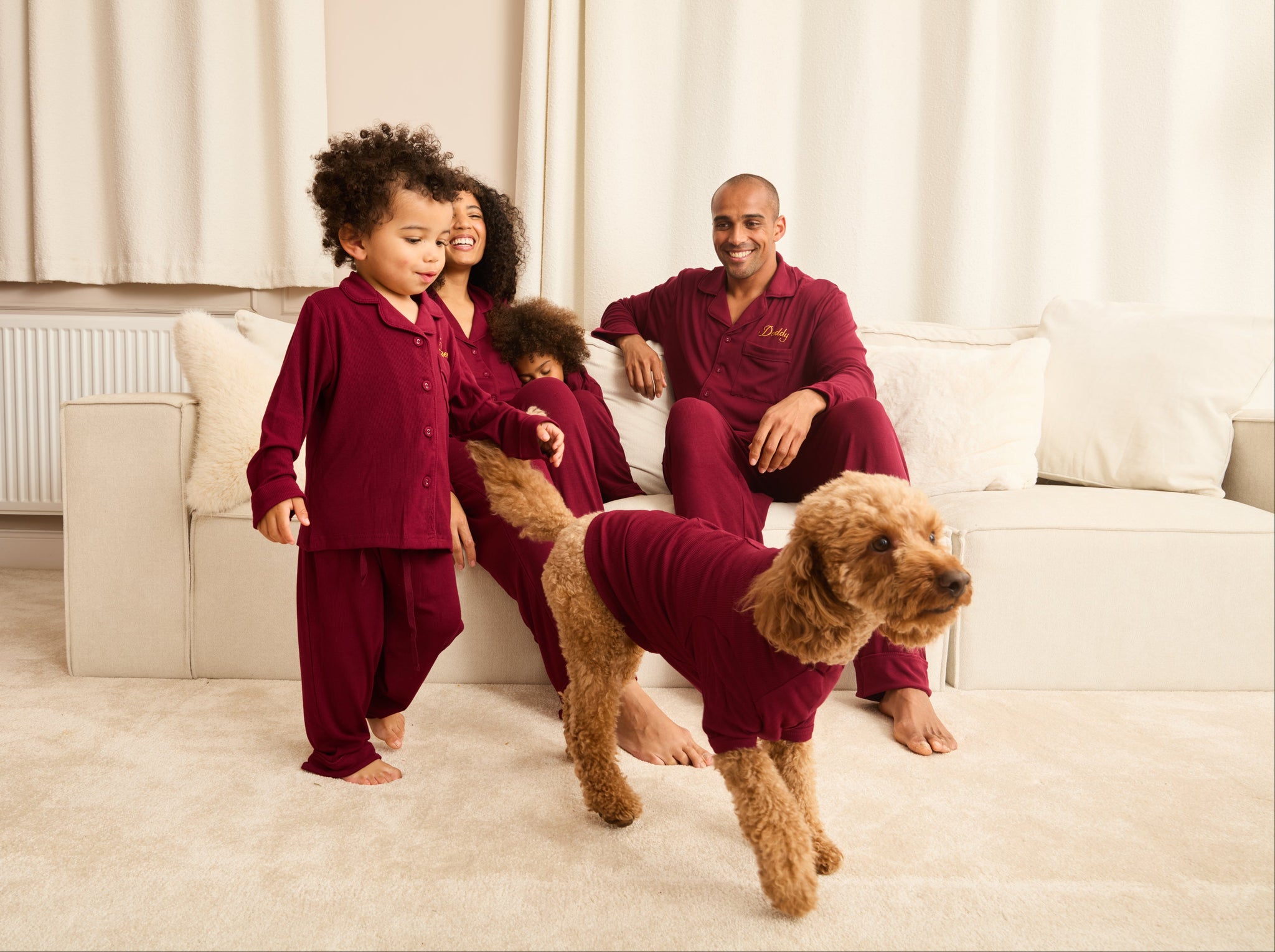 MIDNIGHT JEWEL (RICH BURGUNDY) - Pet One Piece Long Matching
