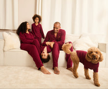 Load image into Gallery viewer, MIDNIGHT JEWEL (RICH BURGUNDY) - Pet One Piece Long Matching Pyjama Set
