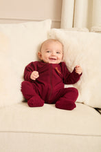 Load image into Gallery viewer, MIDNIGHT JEWEL (RICH BURGUNDY) - Baby's One Piece Long Matching Pyjama Set
