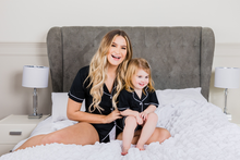 Load image into Gallery viewer, SWEET DREAMS (Black) - Girl&#39;s Two Piece Matching Pyjama Set
