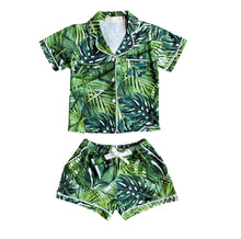 Load image into Gallery viewer, TROPICAL PALM - Girl&#39;s Two Piece Matching Pyjama Set
