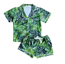Load image into Gallery viewer, TROPICAL PALM - Girl&#39;s Two Piece Matching Pyjama Set
